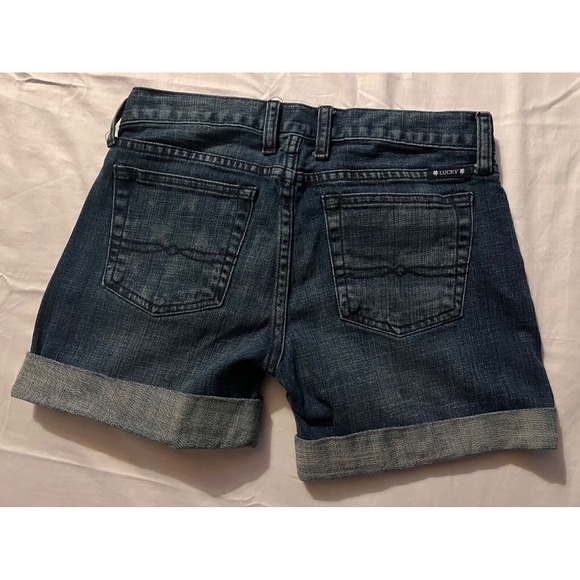 LUCKY BRAND Women's Abbey Stars And Stripes Denim Jean Shorts Size 0/25 - Picture 2 of 3